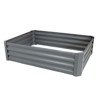 Image showing  Steel Raised Garden Bed, 47 in., Rectangular, Gray