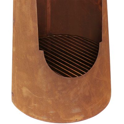 Image showing  50 in. Santa Fe Steel Wood-Burning Rustic Finish Chiminea