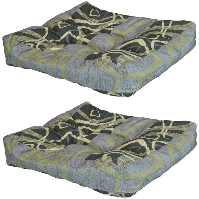 Sunnydaze Decor Outdoor Seat and Back Tufted Cushions, 2-Pack