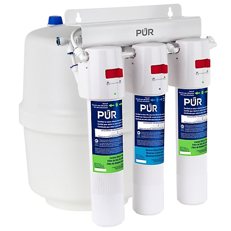 PUR 3-Stage Under Sink Quick-Connect Reverse Osmosis Water Filtration System, 12 in. x 5 in. x 14.8 in.