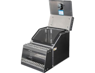 Image showing  Heavy-Duty Smooth Aluminum Step Box for Semi Trucks, 18 in.