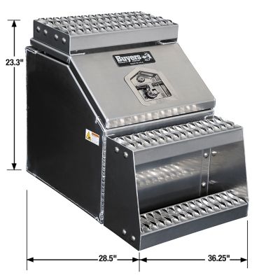 Image showing  Heavy-Duty Smooth Aluminum Step Box for Semi Trucks, 24 in.