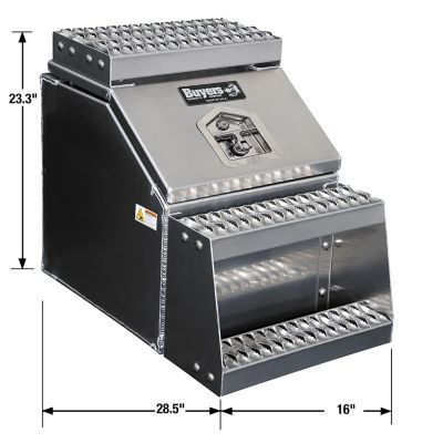 Image showing 1 th Buyers Products Heavy-Duty Smooth Aluminum Step Box for Semi Trucks, 16 in.