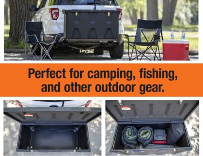 Image showing 12 th Romotech 23 x 26 x 51in. Hitch-Mounted Poly Cargo Carrier