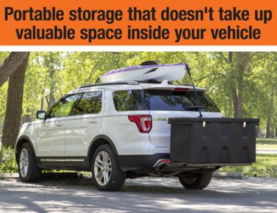 Image showing 13 th Romotech 23 x 26 x 51in. Hitch-Mounted Poly Cargo Carrier