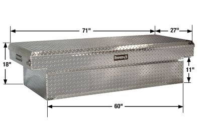 Image showing  20 cu. ft. Diamond Tread Aluminum Crossover Truck Tool Box, 18 x 27 x 71in.