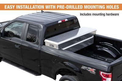 Image showing 6 th Buyers Products 20 cu. ft. Diamond Tread Aluminum Crossover Truck Tool Box, 18 x 27 x 71in.