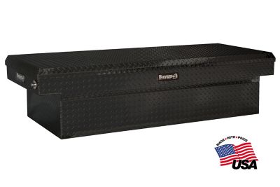 Buyers Products 18 in. x 27 in. x 71 in. Diamond Tread Aluminum Crossover Truck Tool Box, Black