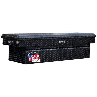 Buyers Products 18 in. x 27 in. x 71 in. Diamond Tread Aluminum Crossover Truck Tool Box, Black