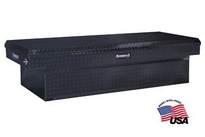 Buyers Products 23 in. x 20 in. x 71 in. Diamond Tread Aluminum Crossover Truck Tool Box, Textured Matte Black