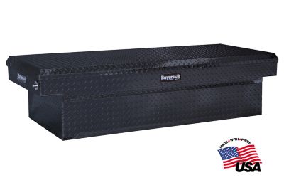 Buyers Products 13 in. x 20 in. x 63 in. Diamond Tread Aluminum Crossover Truck Tool Box, Matte Black