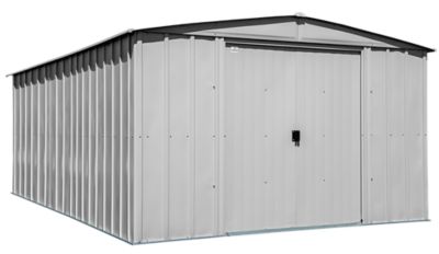 Arrow Classic Steel Storage Shed, 10 x 14, Flute Grey