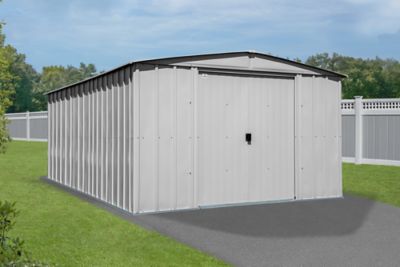 Image showing  10 x 14ft. Classic Steel Storage Shed, Flute Grey