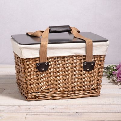 Image showing  Beige Canasta Basket, 16.5 in. x 11.3 in. x 9.8 in., 118-00-190-000-0