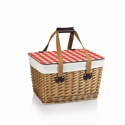 Picnic Time Beige Canasta Basket, 16.5 in. x 11.3 in. x 9.8 in., 118-00-300-000-0
