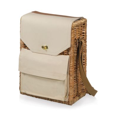 Picnic Time Corsica Wine Basket, Beige