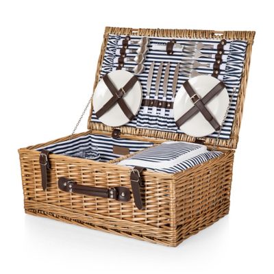 Image showing  Blue Belmont Basket, 20.9 in. x 13.4 in. x 8.27 in.