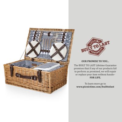 Image showing  Blue Belmont Basket, 20.9 in. x 13.4 in. x 8.27 in.