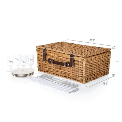 Image showing 5 th Picnic Time Blue Belmont Basket, 20.9 in. x 13.4 in. x 8.27 in.