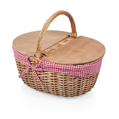 Picnic Time Country Basket, Red, 17.5 in.