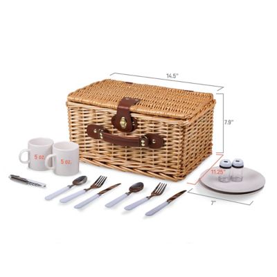 Image showing 7 th Picnic Time Red Catalina Picnic Basket, 14.5 in. x 11.25 in. x 7.875 in.,