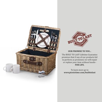 Image showing  Blue Catalina Picnic Basket, 14.5 in. x 11.25 in. x 7.875 in.,