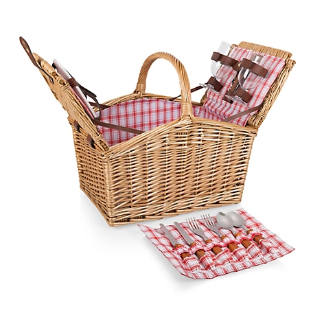 Picnic Time Piccadilly Basket, Red