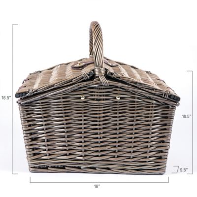 Image showing  Gray Piccadilly Basket, 16 in. x 14.5 in. x 9.5 in.