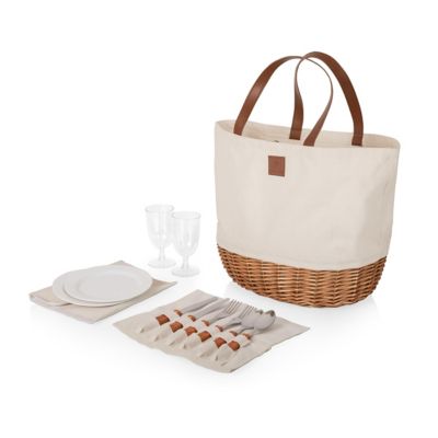 Image showing  Beige Promenade Basket, 11.4 in. x 13.4 in. x 14.75 in.