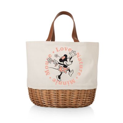 Picnic Time Disney Classic Promenade Basket, Beige, Minnie Mouse