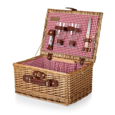 Image showing  Red Classic Wine Basket, 14.5 in. x 11 in. x 7.5 in.