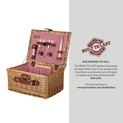 Image showing  Red Classic Wine Basket, 14.5 in. x 11 in. x 7.5 in.