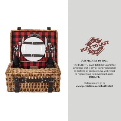 Image showing 5 th Picnic Time Red Champion Basket, 15.8 in. x 12 in. x 7.5 in.