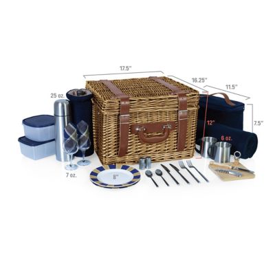 Image showing  Blue Canterbury Basket, 16 in. x 12 in. x 18 in.
