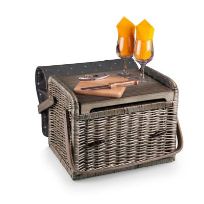 Image showing 1 th Picnic Time Gray Kabrio Basket, 14-1/2 in. x 11 in. x 10 in.