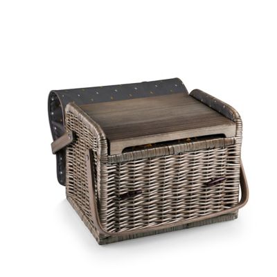 Image showing 2 th Picnic Time Gray Kabrio Basket, 14-1/2 in. x 11 in. x 10 in.