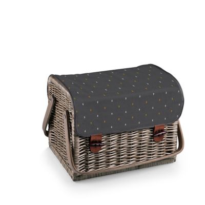 Image showing 3 th Picnic Time Gray Kabrio Basket, 14-1/2 in. x 11 in. x 10 in.