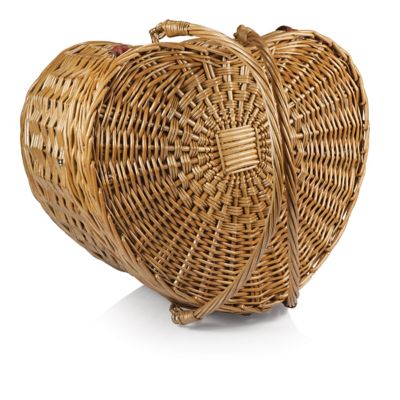 Image showing  Antique White Heart Basket, 14.5 in. x 11 in. x 10 in.