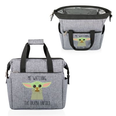 Image showing 5 th Oniva 12-Can Star Wars Mandalorian Me Watching On-the-Go Insulated Lunch Cooler, Gray
