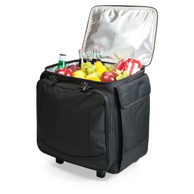 Image showing  8-Can Bodega Soft-Sided Wine Cooler on Wheels, Black