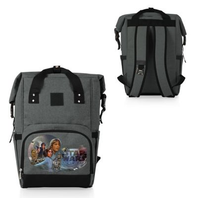 Image showing 7 th Oniva 42-Can Star Wars On-the-Go Roll-Top Backpack Cooler, 26 L x 10.25 H x 7.5 W in.
