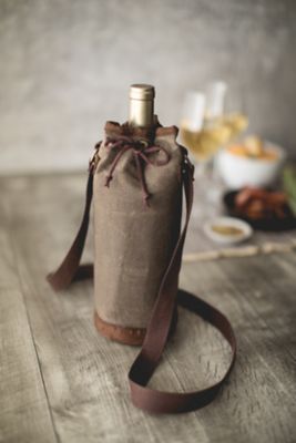 Image showing  Waxed Canvas Wine Tote