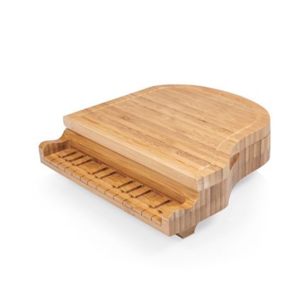 Image showing  9.1 x 9.1 x 2.7in. Piano Cheese Board and Tools Set, 4 pc.