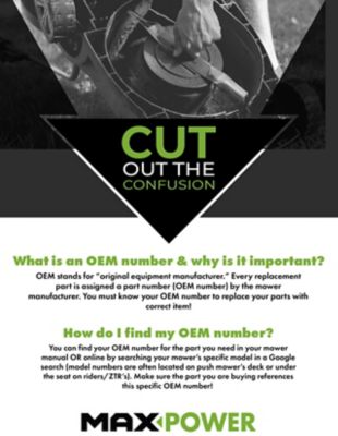 Image showing 6 th MaxPower 42 in. Mulching Lawn Mower Blades for Craftsman, Husqvarna and Poulan Mowers, Replaces OEM 134149 and 594892701, 2 pk.