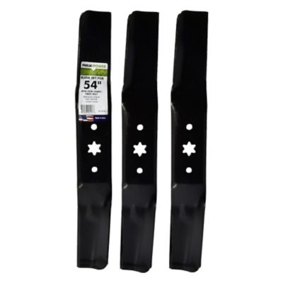 MaxPower 3 Blade Set for Many 54 in. Cut MTD, Cub Cadet, Troy-Bilt, Craftsman Mowers Replaces OEM #'s 942-05056, 742-05056
