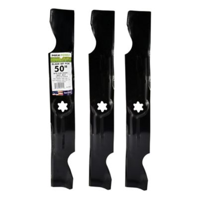 MaxPower 3 Blade Set for 50 in. MTD, Cub Cadet, Troy-Bilt Mowers, OEM #'s 742-04056, 942-04056, 942-04053, 742-04053, 561545B