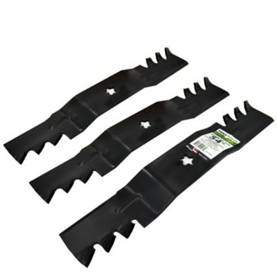 Image showing 5 th MaxPower 54 in. Commercial Mulching Lawn Mower Blades for Craftsman, Husqvarna and Poulan Mowers, Replaces OEM 187254, 3 pk.