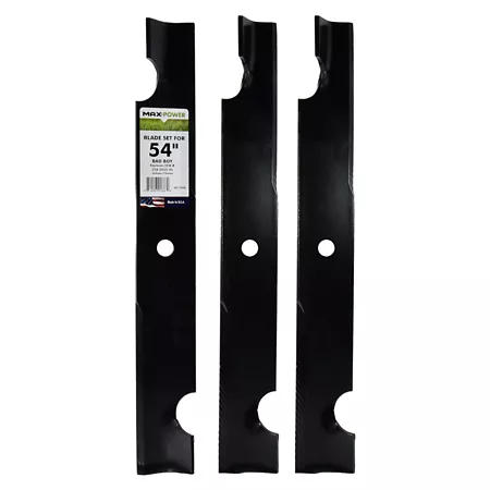 MaxPower 3-blade set for many 54" Cut Bad Boy clippers Replaces OEM# 038-0005-00 561149B Mower Blades