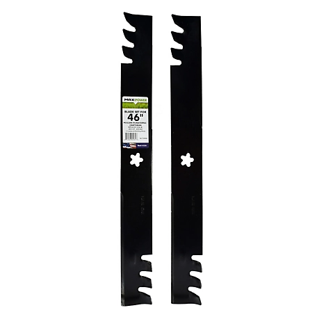 MaxPower 2-Commercial Mulching Blade Set for 46 in. Craftsman, Husqvarna, Poulan Mowers,, OEM #'s 403107, 532403107, 561739XB