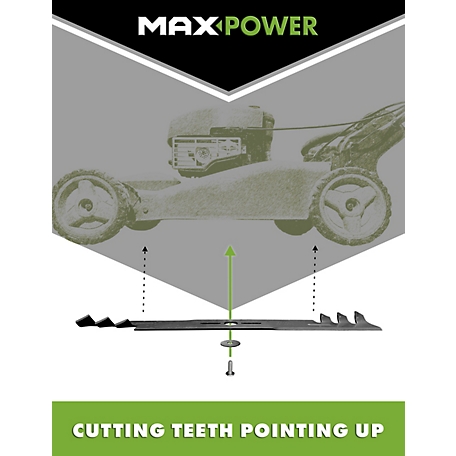 MaxPower 2-Commercial Mulching Blade Set for 46 in. Craftsman, Husqvarna,  Poulan Mowers,, OEM #'s 403107, 532403107, 561739XB